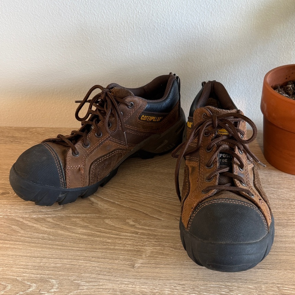 Caterpillar Cat Steel Toe Waterproof Work Boots Womens, 7.5
